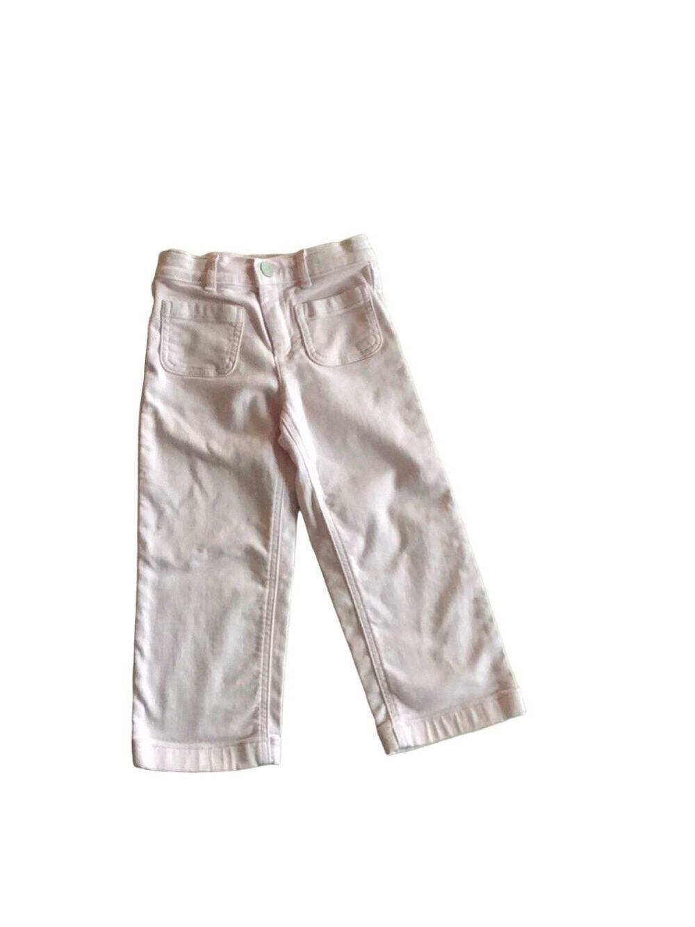 Crewcuts Girls Pants Jeans Size 5 Pink Stretch Patch Pockets